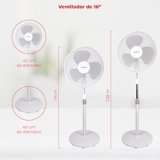 Foto 4 | Ventilador de Pie Daewoo de 3 Velocidades