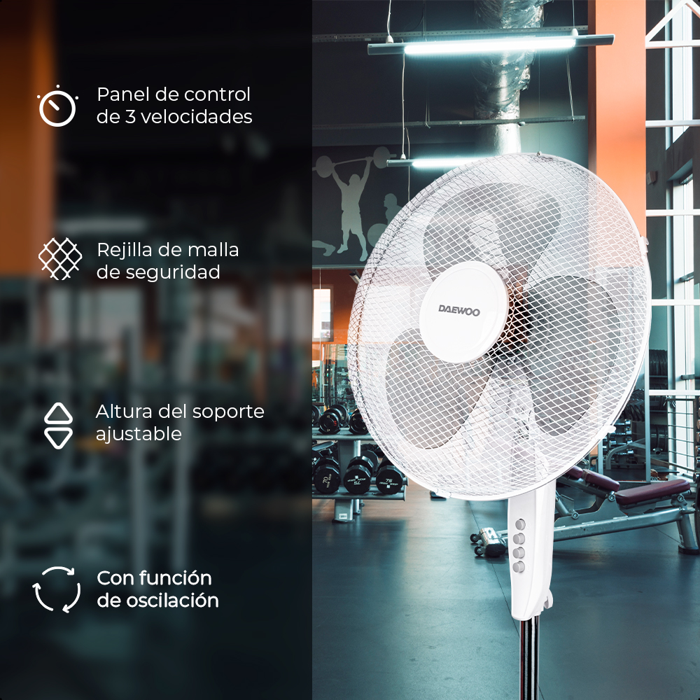 Foto 6 pulgar | Ventilador de Pie Daewoo de 3 Velocidades