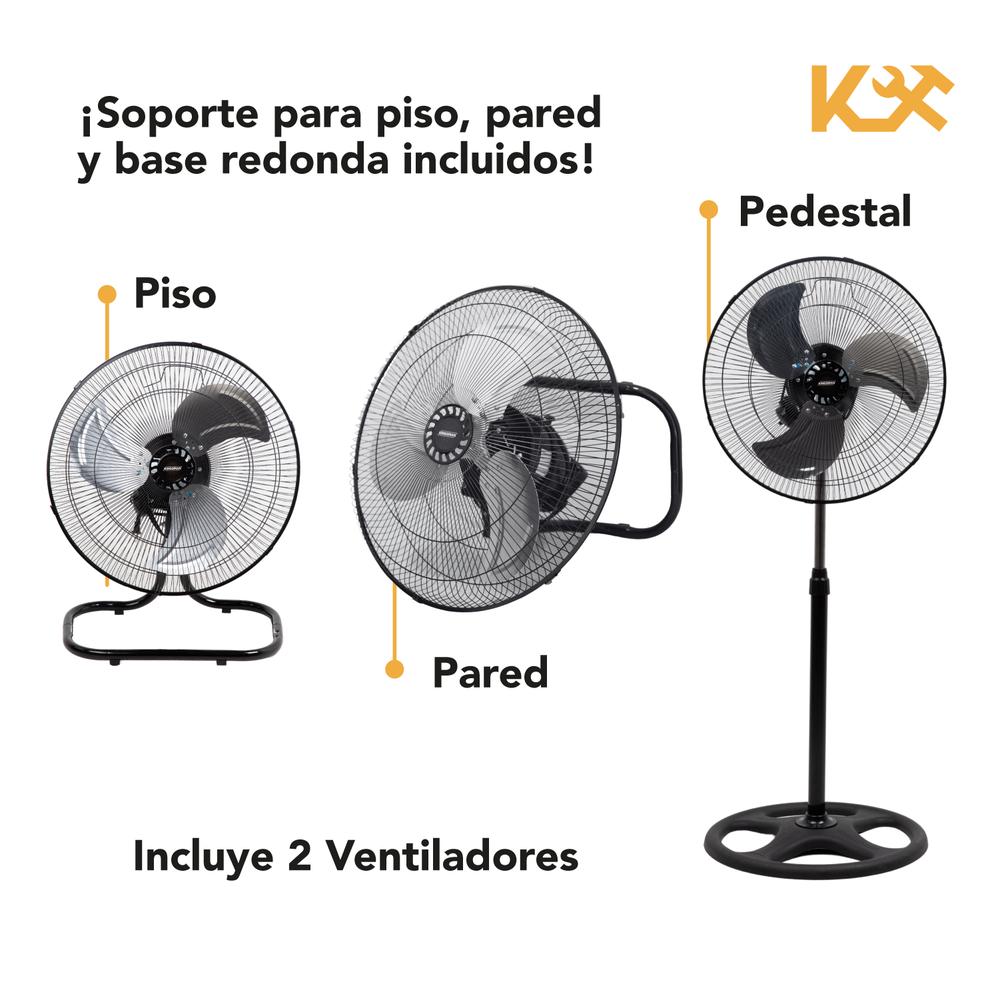 Foto 3 pulgar | Ventilador de Pie Kingsman 2 Piezas