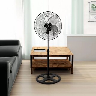 Foto 5 | Ventilador De Pedestal Metal 3 Velocidades 125 Cm Negro
