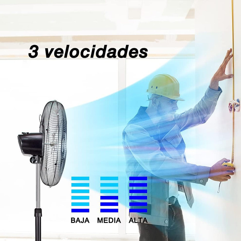 Foto 4 pulgar | Ventilador De Pedestal Mytek 20'' Negro