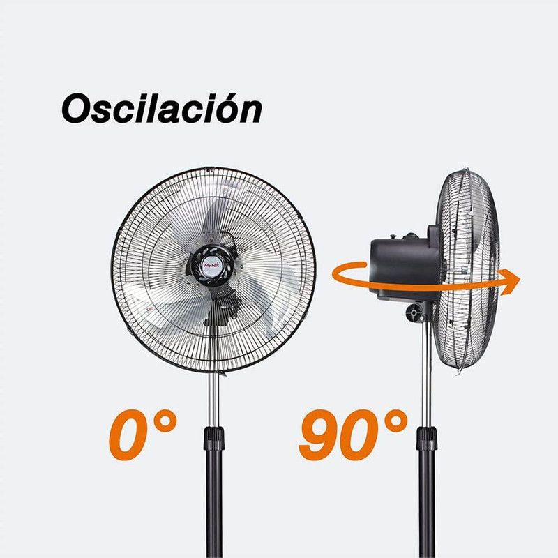 Foto 3 pulgar | Ventilador de Pedestal Mytek 18'' Plus Negro 1 Unidad