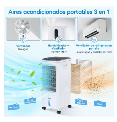Foto 3 | Ventilador Frio Evaporativo 6l 3en1