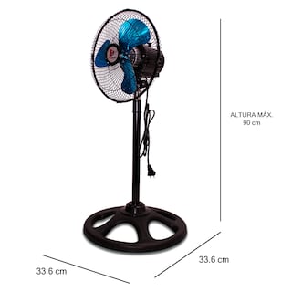 Foto 2 | Dúo Ventilador de Pedestal Metálico Negro 10 Pulgadas con 3 Aspas Giratorio