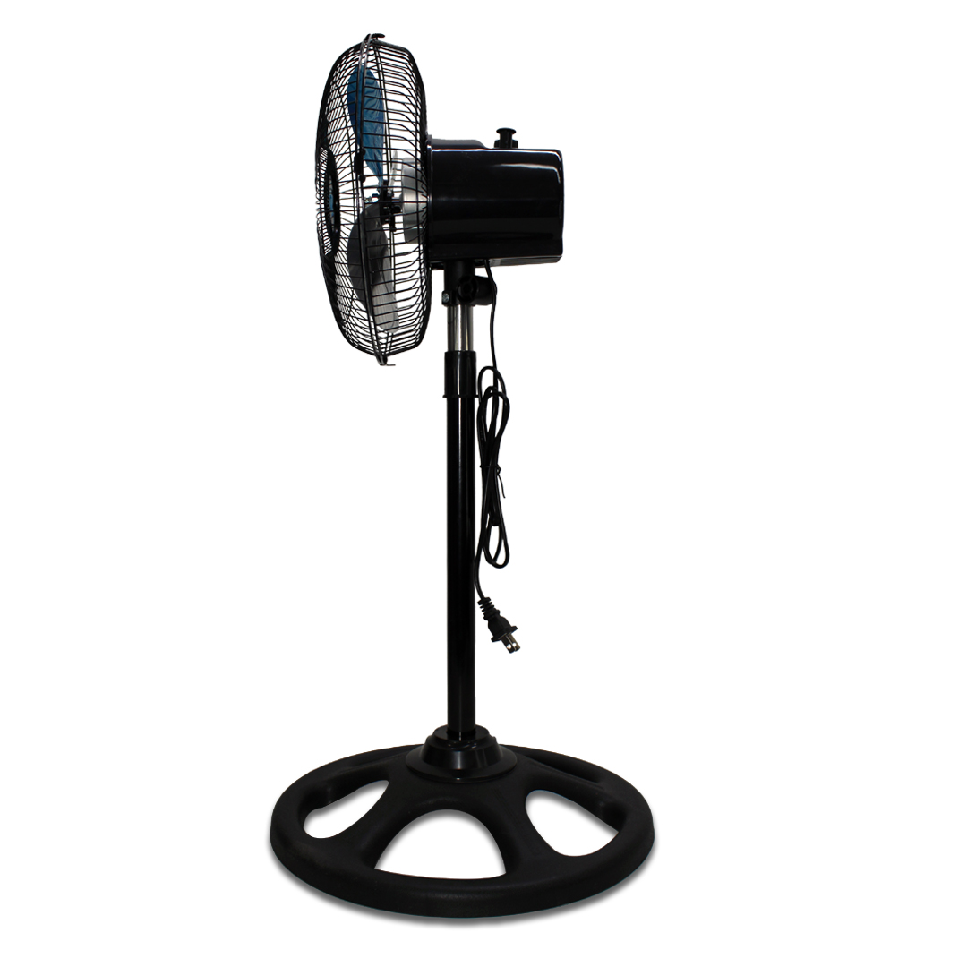 Foto 3 | Dúo Ventilador de Pedestal Metálico Negro 10 Pulgadas con 3 Aspas Giratorio