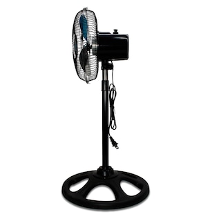 Foto 3 | Dúo Ventilador de Pedestal Metálico Negro 10 Pulgadas con 3 Aspas Giratorio