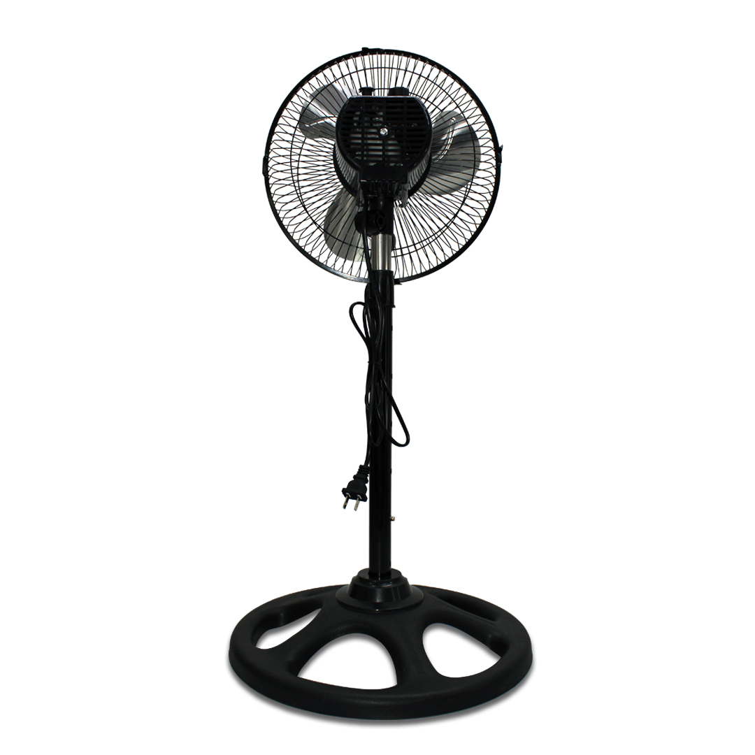Foto 4 | Dúo Ventilador de Pedestal Metálico Negro 10 Pulgadas con 3 Aspas Giratorio
