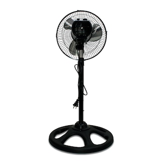 Foto 4 | Dúo Ventilador de Pedestal Metálico Negro 10 Pulgadas con 3 Aspas Giratorio