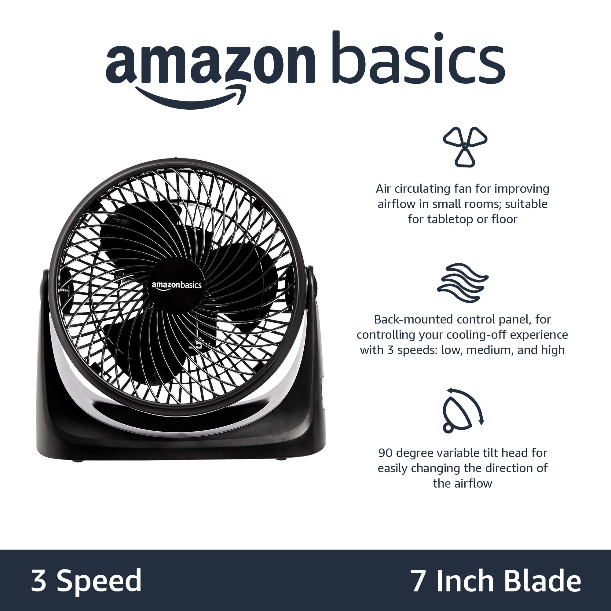 Foto 3 pulgar | Ventilador Amazon Basics 11 Pulgadas - Venta Internacional