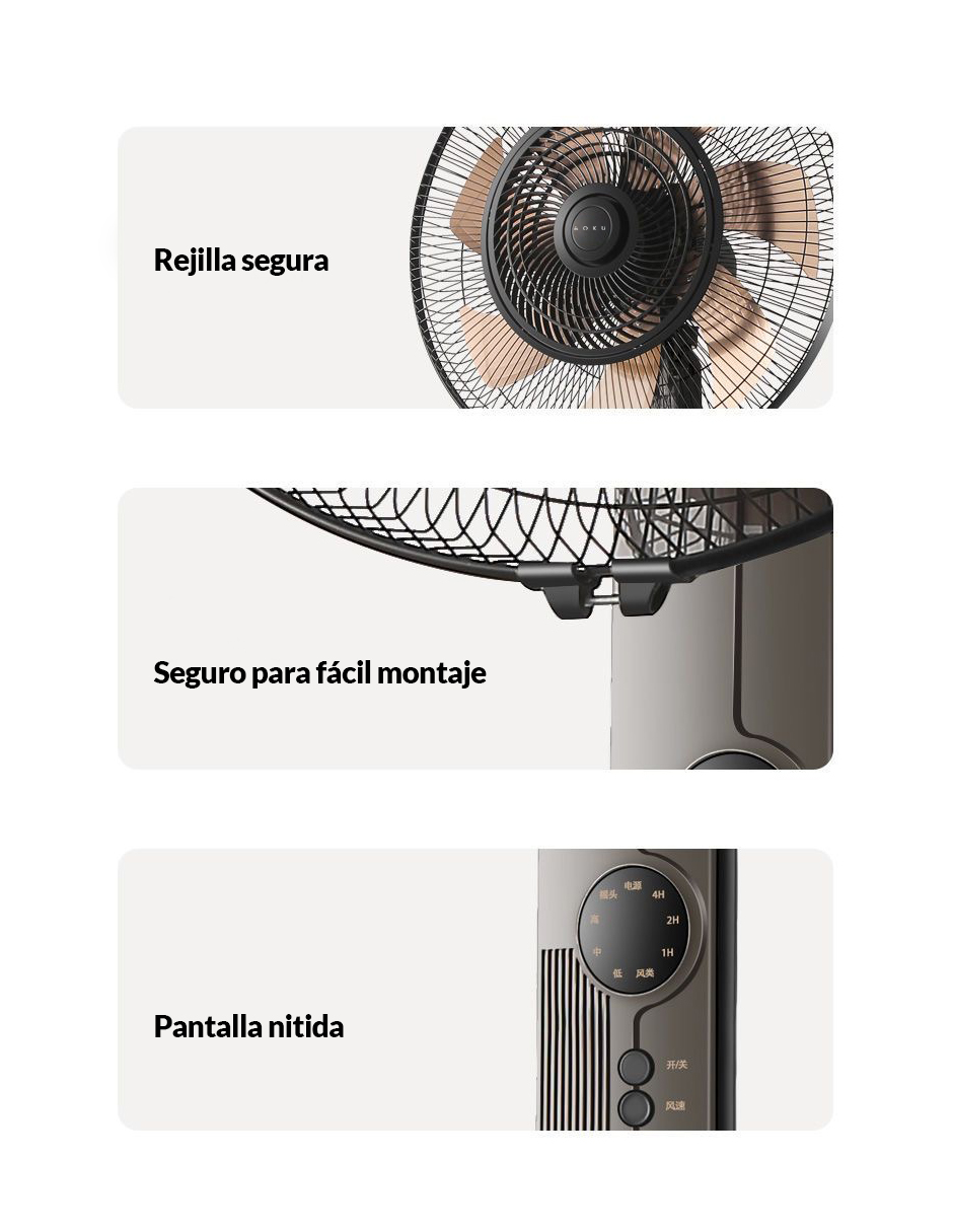 Foto 5 pulgar | Ventilador de Alta Potencia con Control Remoto 7 Aspas 50cm de Diámetro