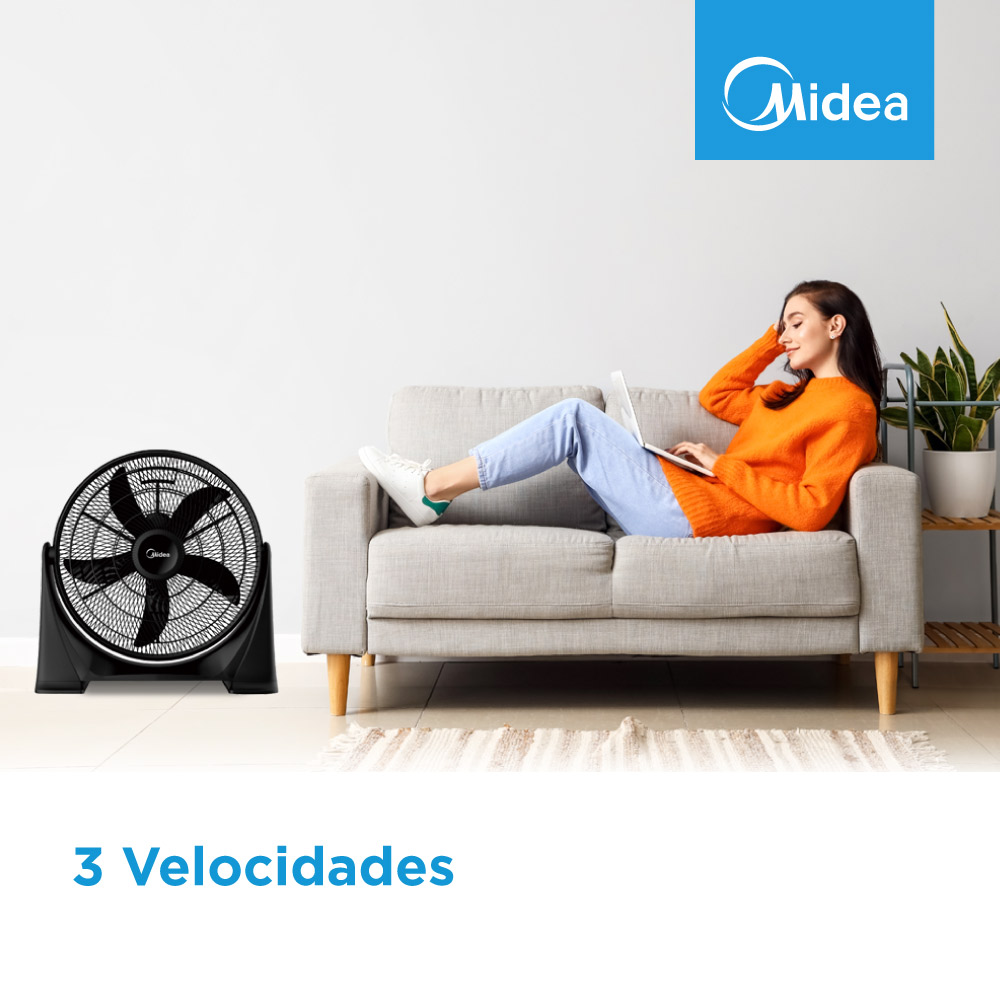 Foto 6 | Ventilador de Piso Midea Negro