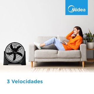 Foto 6 | Ventilador de Piso Midea Negro
