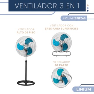 Foto 2 | Set de 2 Ventiladores Linium 3 en 1