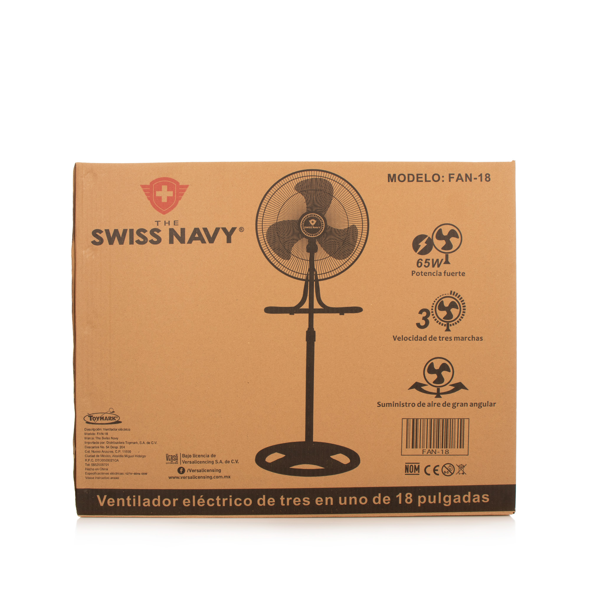 Foto 7 | Ventilador Eléctrico ATM Swiss Nave de Tres en Uno 18 Plg Original