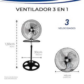 Foto 5 | Ventilador 3 En 1 De 18 Pulgadas Marca Gravita