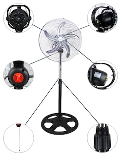 Foto 5 | Ventilador 3 en 1 Giratorio 360 Roosevelt Outdoors O40 Negro
