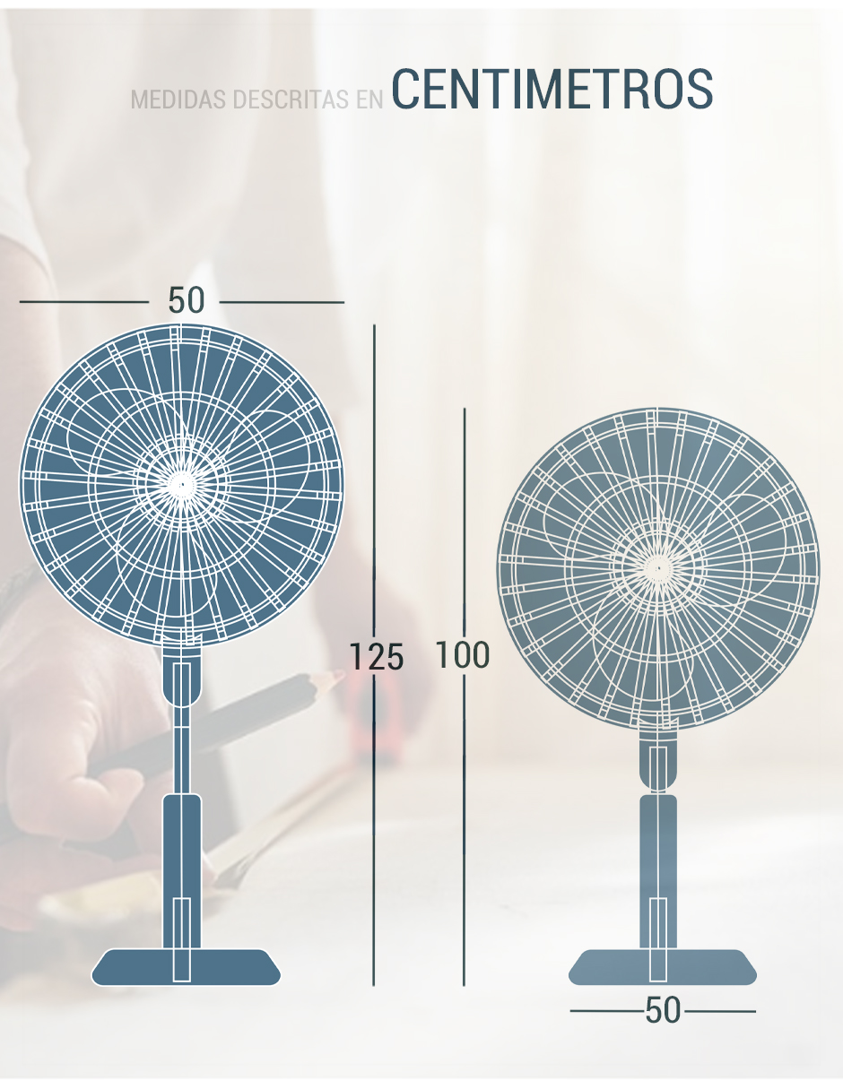 Foto 6 | Ventilador Pedestal Metal 3 en 1 Roosevelt Outdoors 2402 O35 Negro