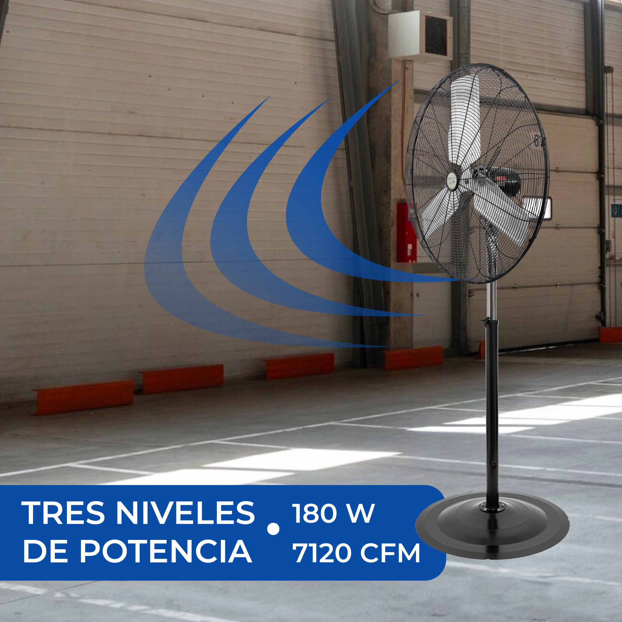 Foto 6 pulgar | Ventilador De Pie Industrial Narvik De 24 Pulgadas De Gran Potencia
