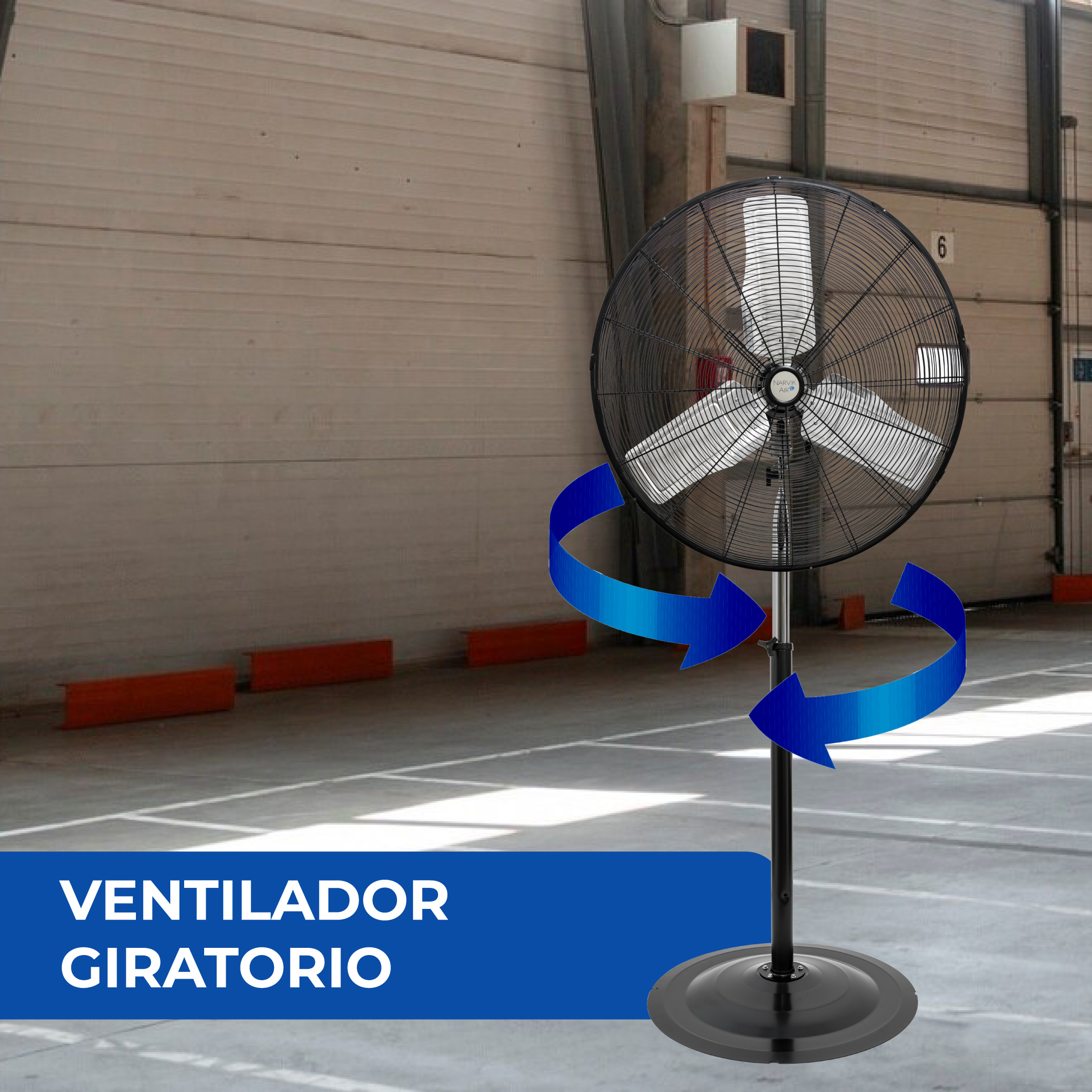 Foto 7 pulgar | Ventilador De Pie Industrial Narvik De 24 Pulgadas De Gran Potencia