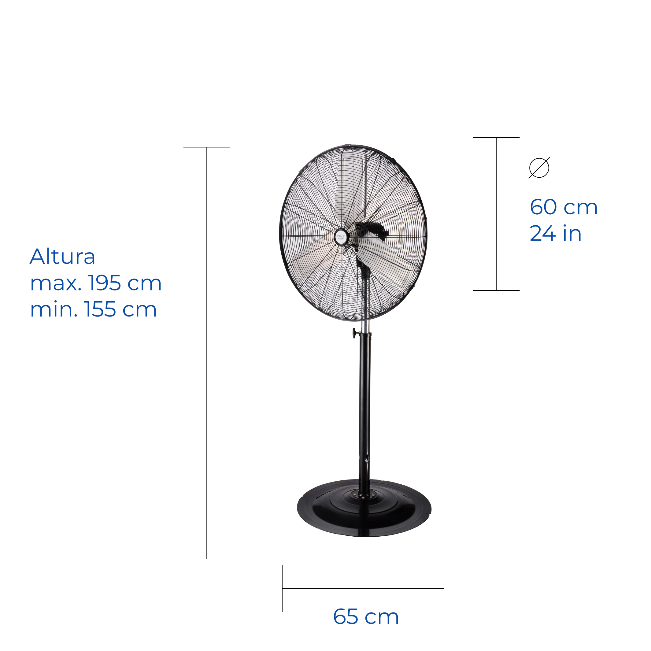 Foto 8 | Ventilador De Pie Industrial Narvik De 24 Pulgadas De Gran Potencia