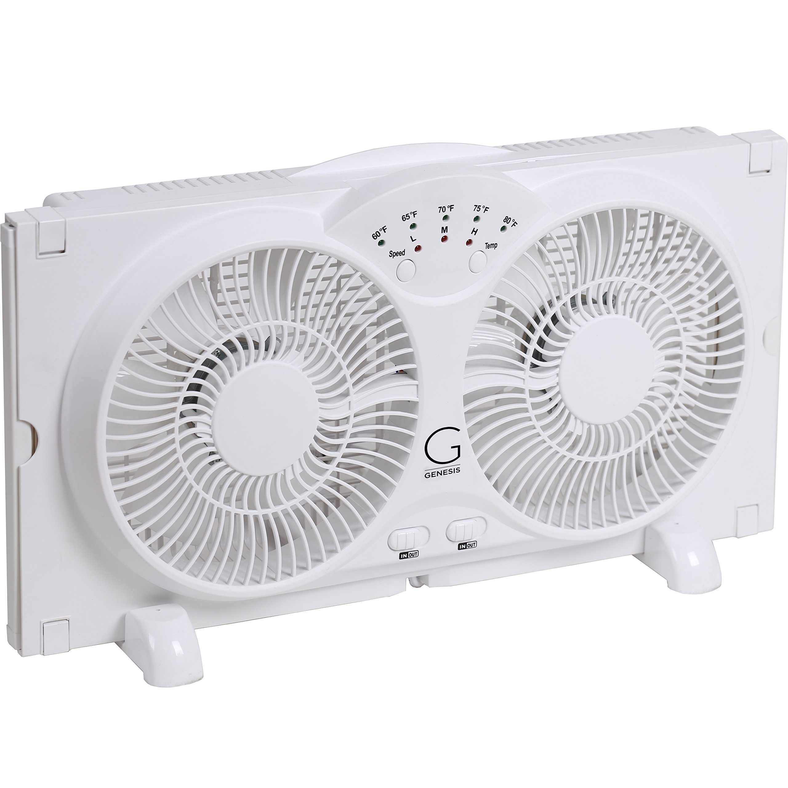 Ventilador Genesis Twin, Reversible, De Alta Velocidad, Con Flujo De Aire, Blanco - Venta Internacional.