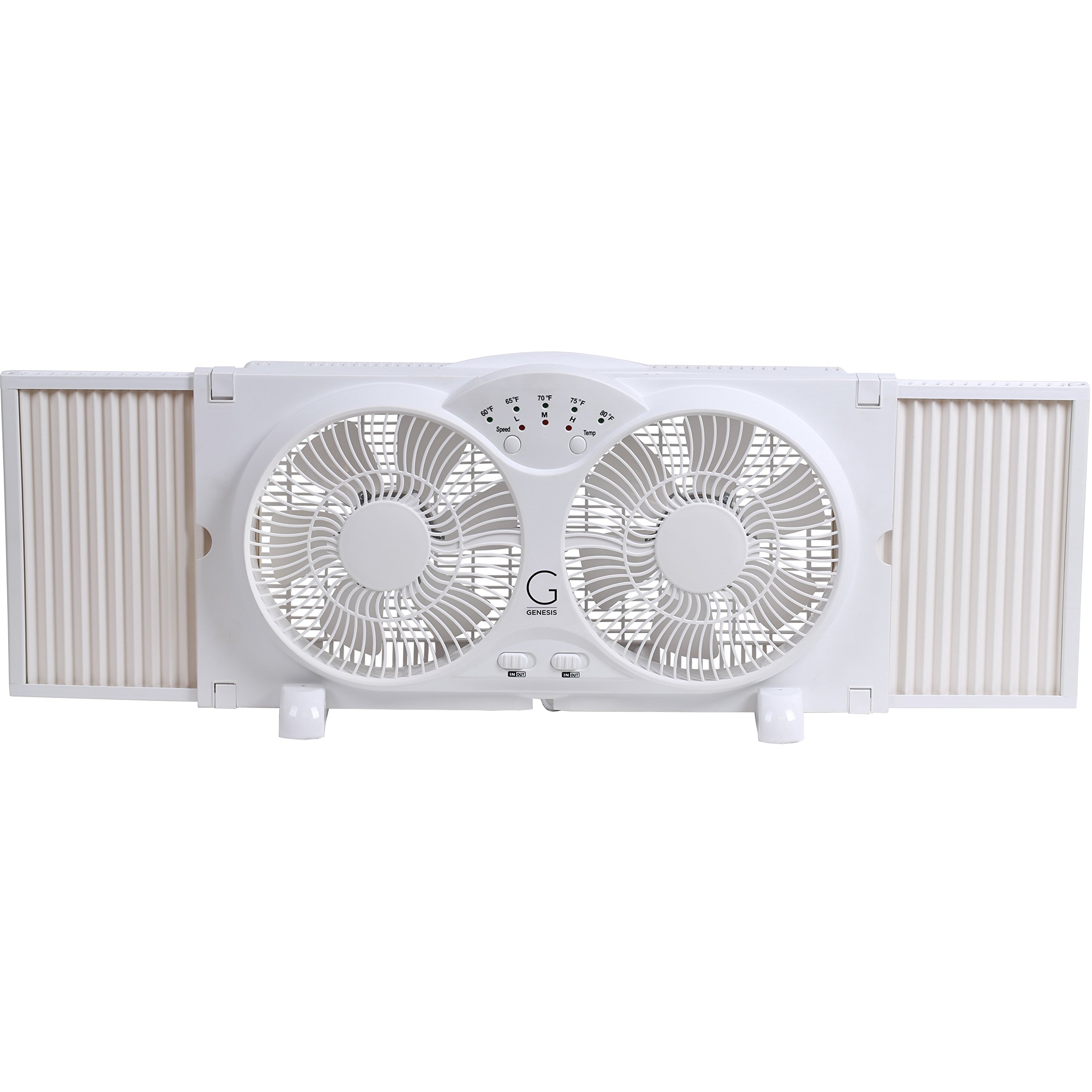 Foto 5 pulgar | Ventilador Genesis Twin, Reversible, De Alta Velocidad, Con Flujo De Aire, Blanco - Venta Internacional.