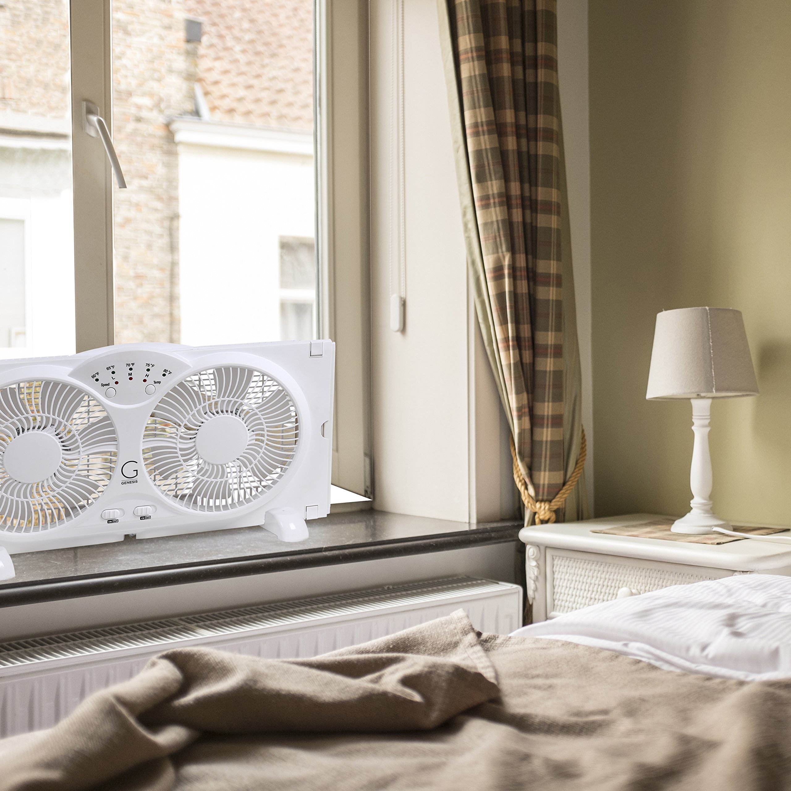 Foto 6 pulgar | Ventilador Genesis Twin, Reversible, De Alta Velocidad, Con Flujo De Aire, Blanco - Venta Internacional.