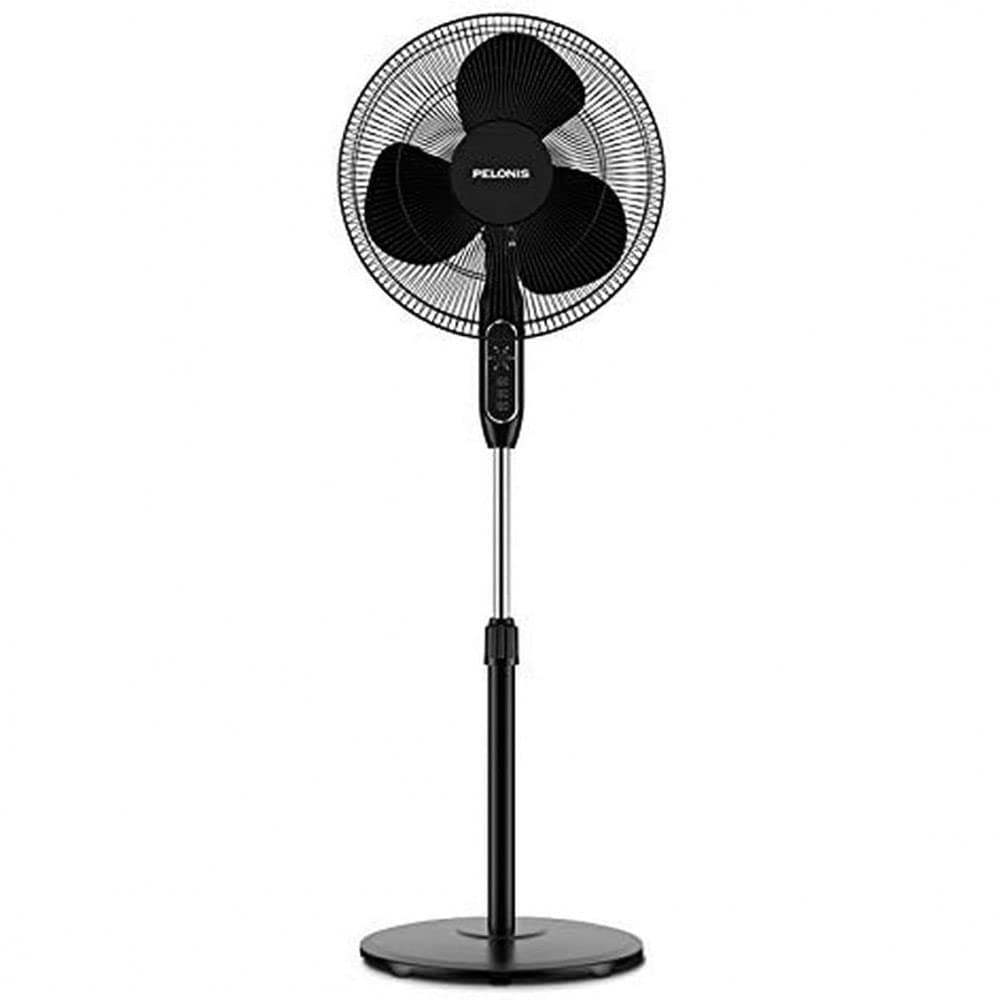 Ventilador De Pedestal Pelonis Supreme 16, Negro, 40 Cm, Con Mando A Distancia - Venta Internacional.