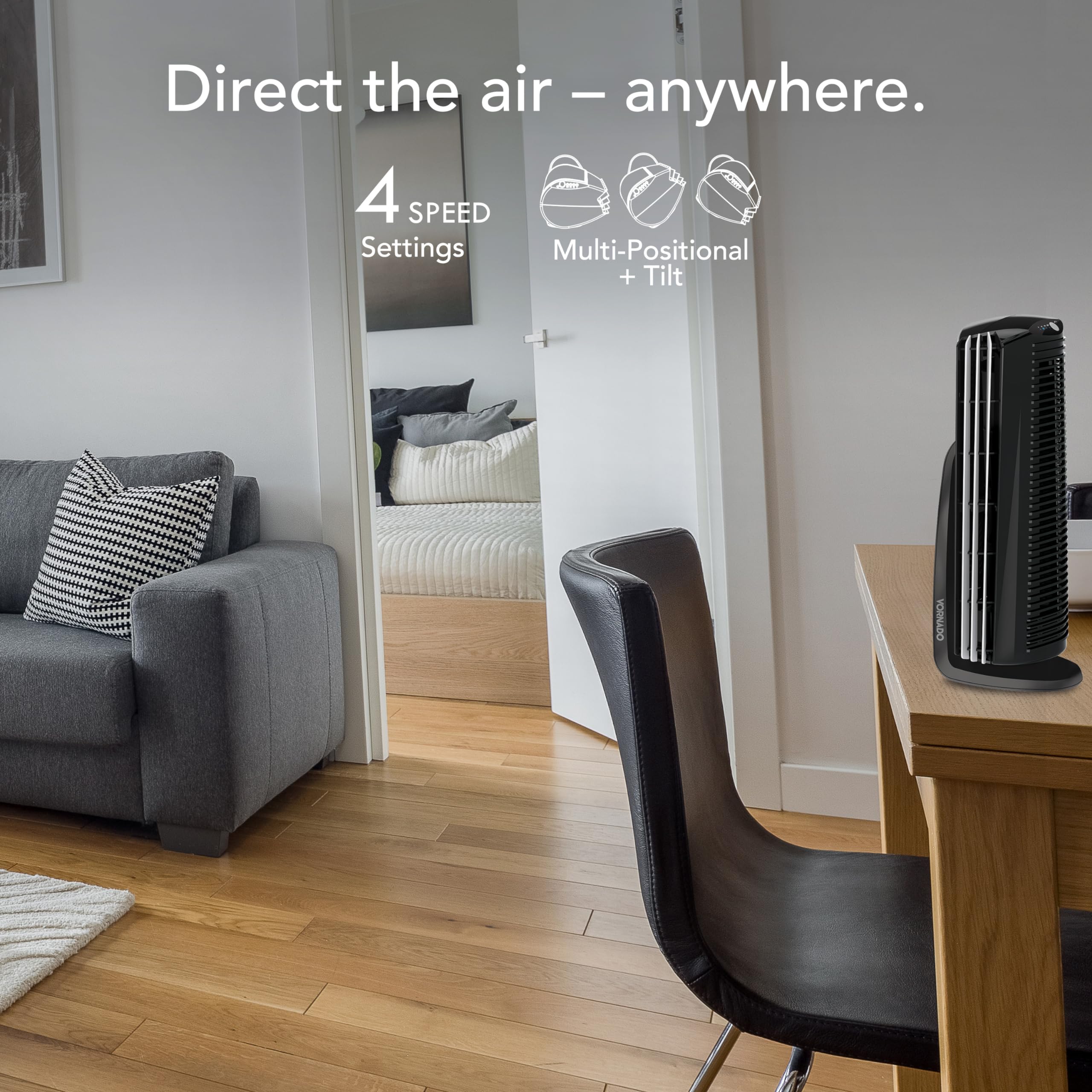Foto 4 | Ventilador Circulador De Aire Vornado Duo Small Room 14 Pulgadas Negro - Venta Internacional.