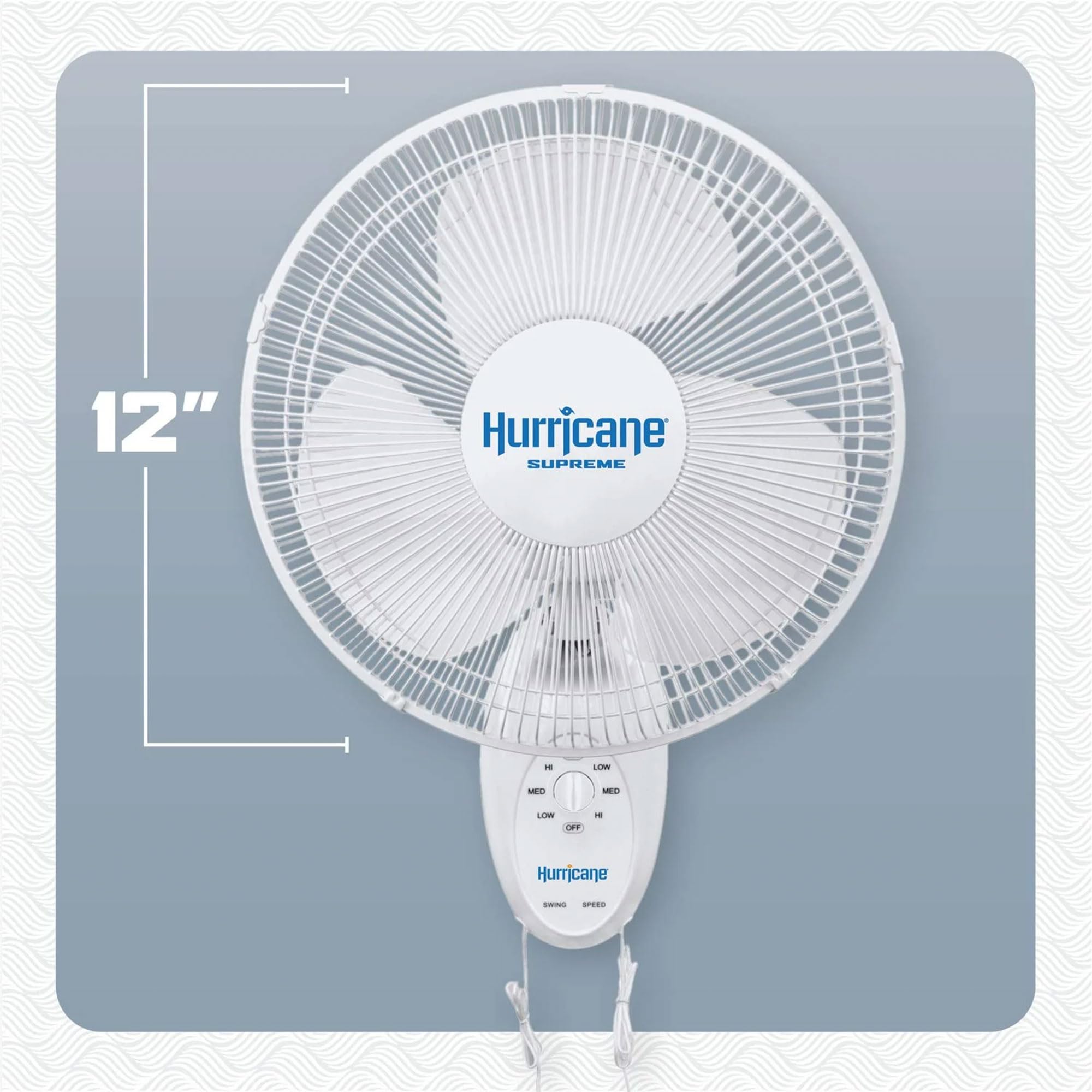 Foto 3 pulgar | Ventilador De Pared Hurricane Supreme 12, Oscilante, 30 Cm, 3 Velocidades - Venta Internacional.