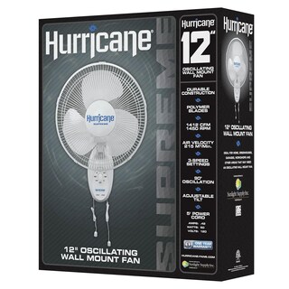 Foto 5 | Ventilador De Pared Hurricane Supreme 12, Oscilante, 30 Cm, 3 Velocidades - Venta Internacional.