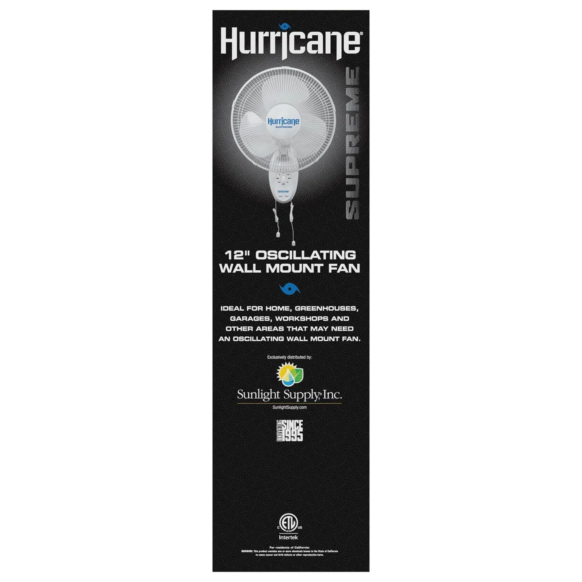 Foto 7 pulgar | Ventilador De Pared Hurricane Supreme 12, Oscilante, 30 Cm, 3 Velocidades - Venta Internacional.