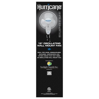 Foto 6 | Ventilador De Pared Hurricane Supreme 12, Oscilante, 30 Cm, 3 Velocidades - Venta Internacional.