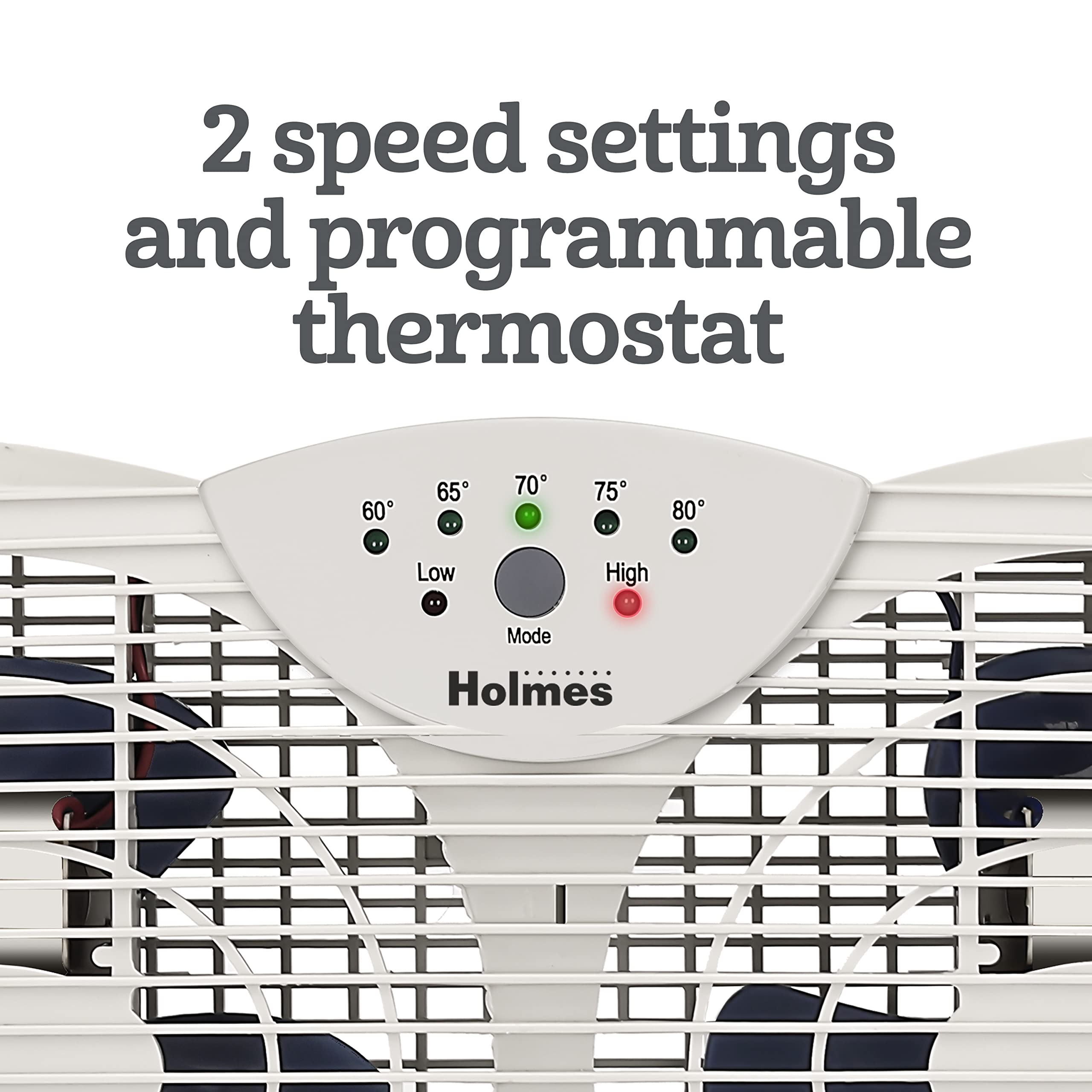 Foto 4 pulgar | Ventilador De Ventana Holmes Digital De Doble Hoja Con Control De Termostato - Venta Internacional.