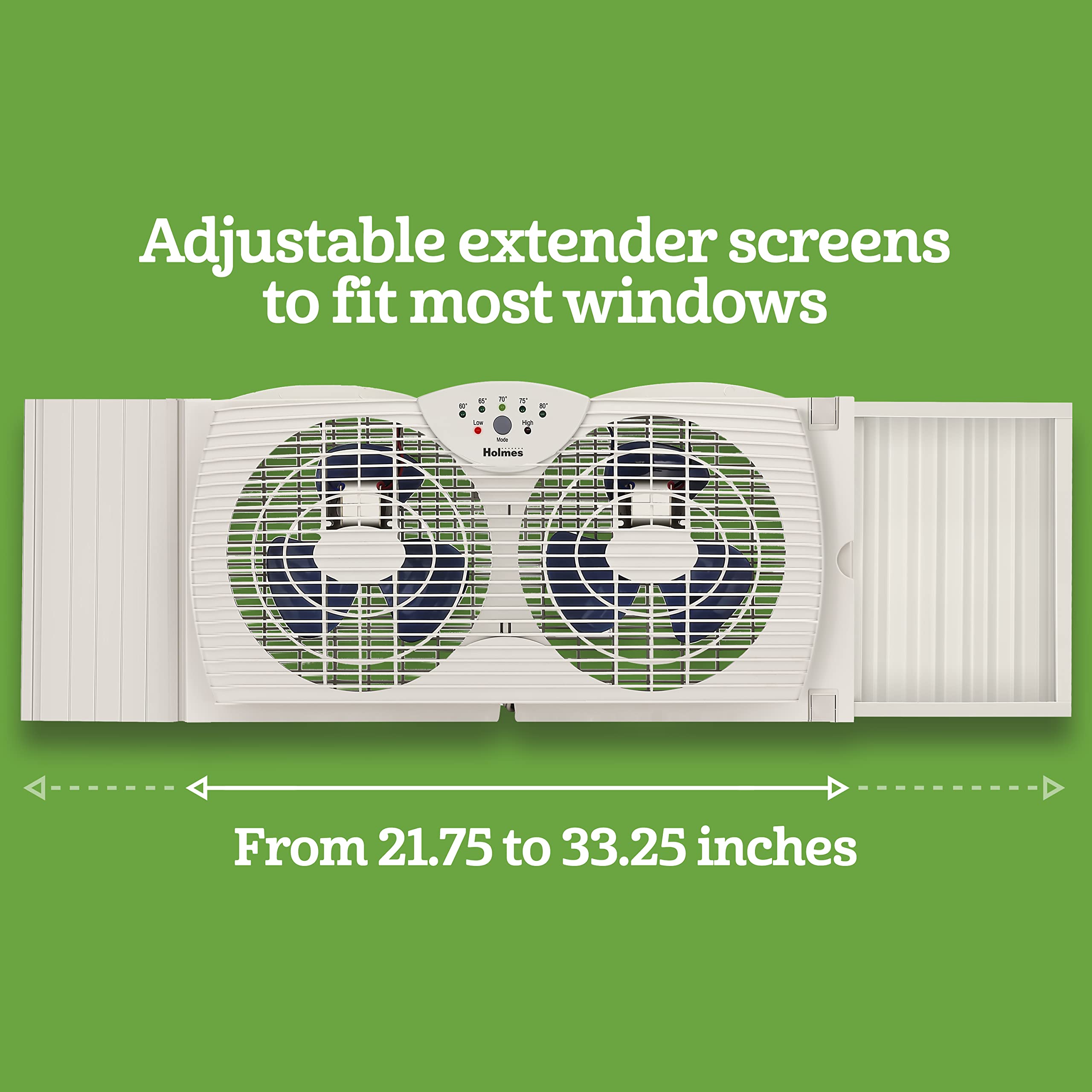 Foto 5 pulgar | Ventilador De Ventana Holmes Digital De Doble Hoja Con Control De Termostato - Venta Internacional.