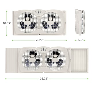 Foto 7 | Ventilador De Ventana Holmes Digital De Doble Hoja Con Control De Termostato - Venta Internacional.