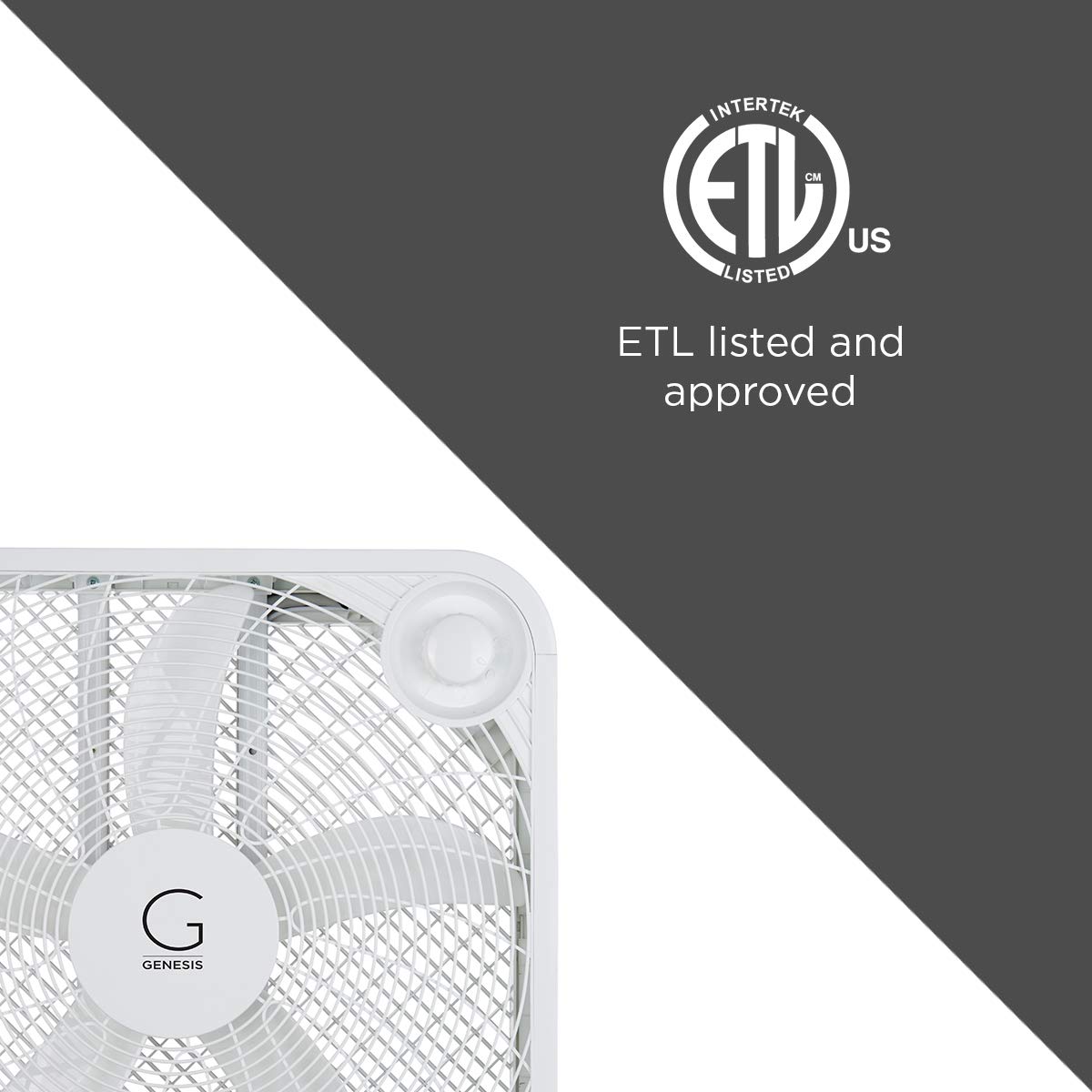 Foto 6 | Ventilador De Caja Genesis G20box-wht, 20 Pulgadas, 3 Velocidades, Blanco - Venta Internacional.