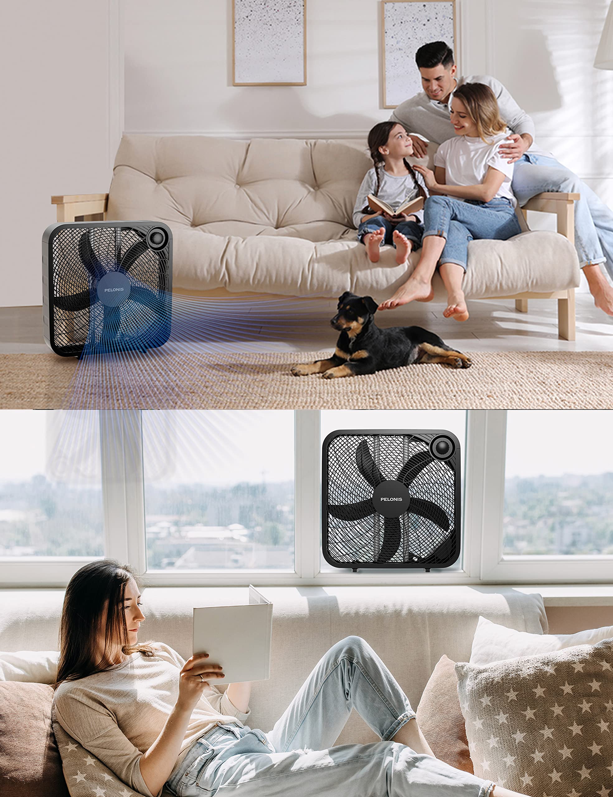 Foto 6 | Ventilador de Caja Pelonis 3 Velocidades Negro - Venta Internacional