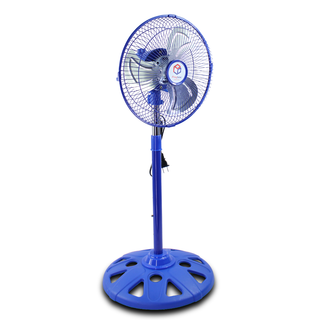 Foto 2 pulgar | Ventilador de Pedestal Playbox Azul con 3 Aspas