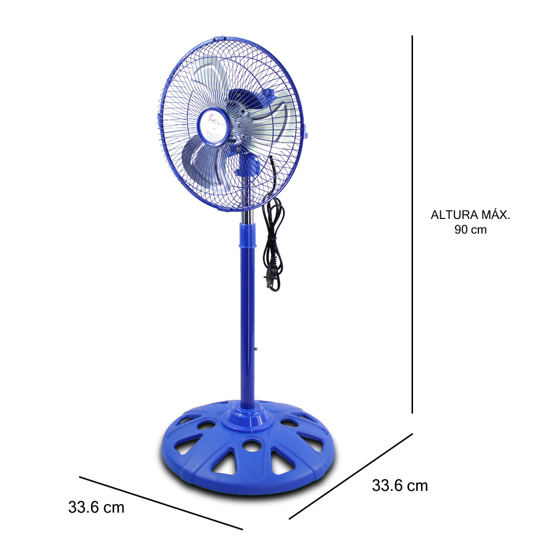 Foto 8 pulgar | Ventilador de Pedestal Playbox Azul con 3 Aspas