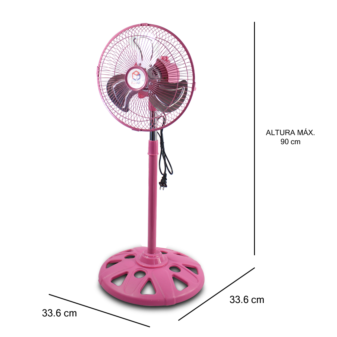 Foto 6 pulgar | Dúo Ventilador Pedestal Playbox 10 Pulgadas Metálico con 3 Aspas