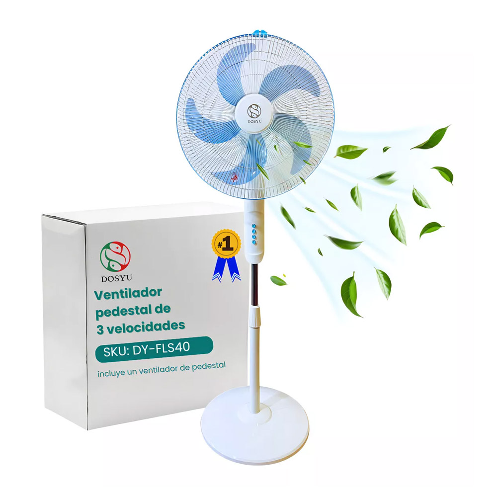 Ventilador Pedestal de 5 Aspas Ajustable