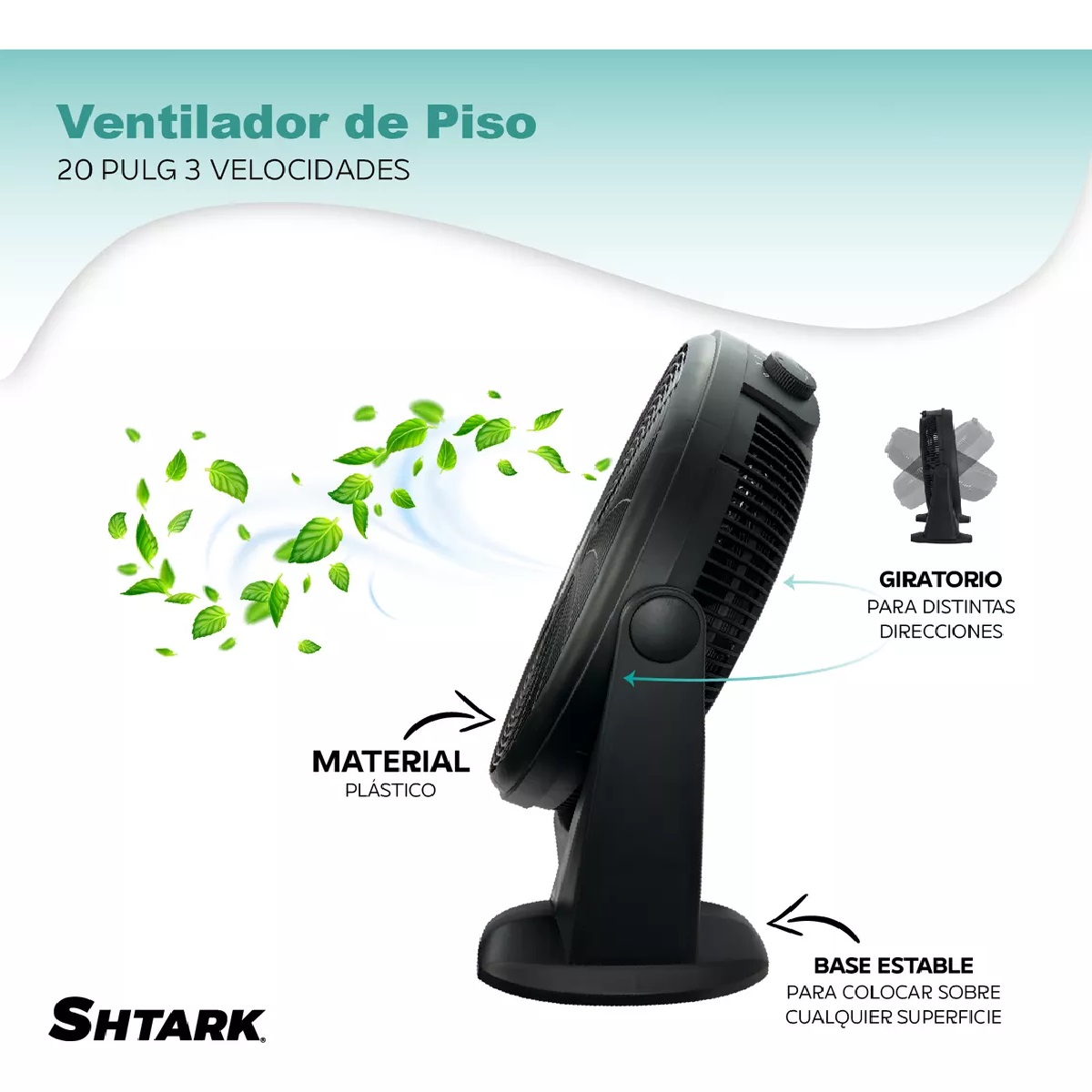 Foto 4 pulgar | Ventilador de Piso 20 Pulg 5 Aspas 3 Velocidades