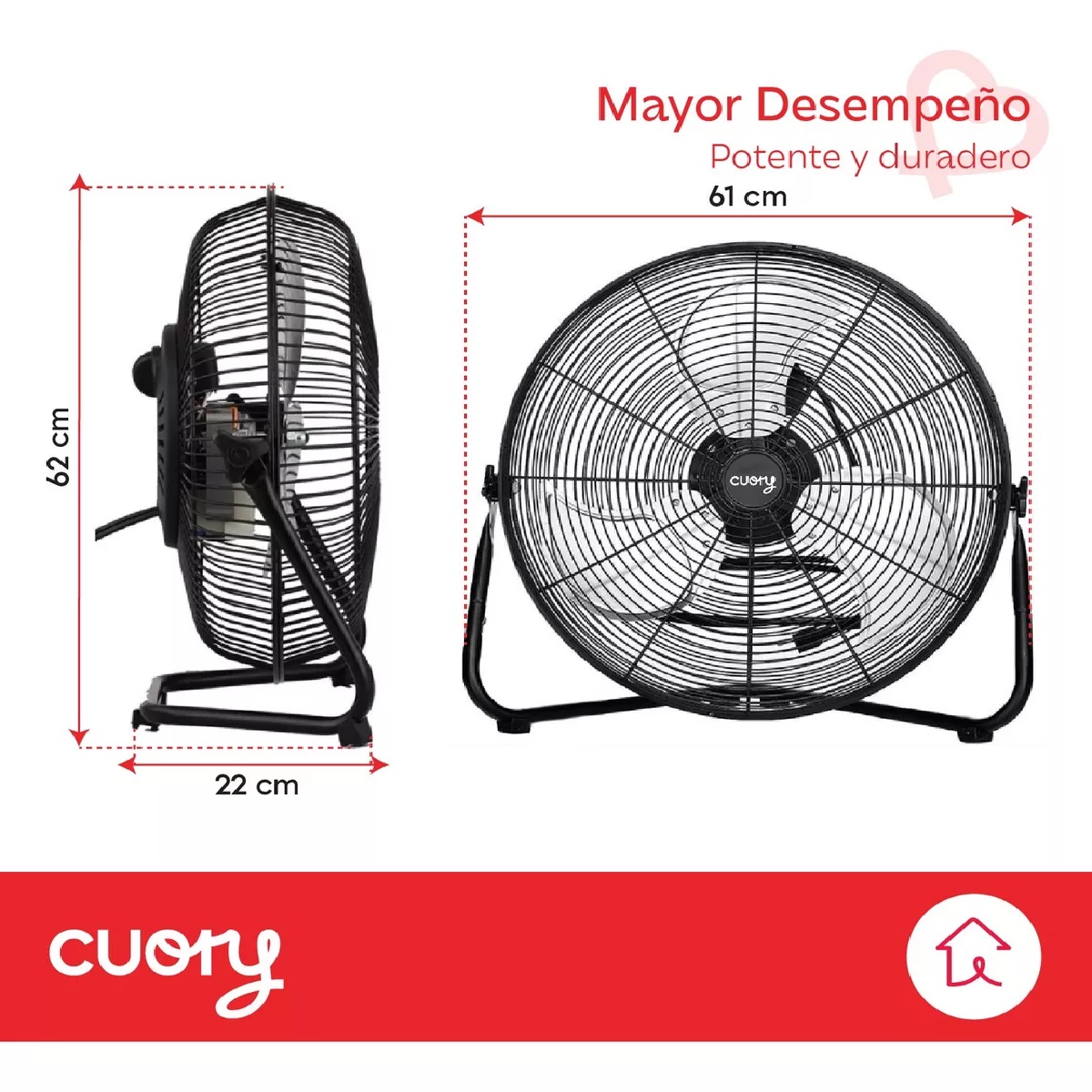 Foto 4 pulgar | Ventilador de Piso Cuory 3 Velocidades