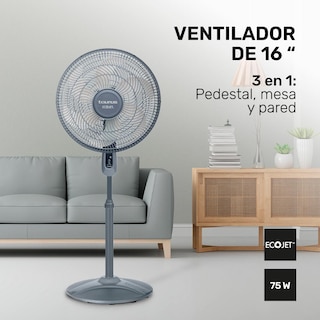 Foto 2 | Ventilador de Pedestal Taurus Gris