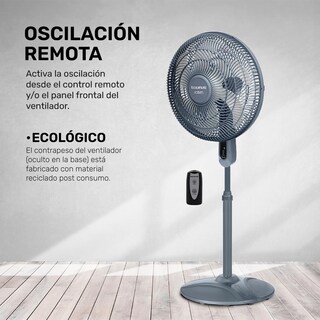 Foto 3 | Ventilador de Pedestal Taurus Gris