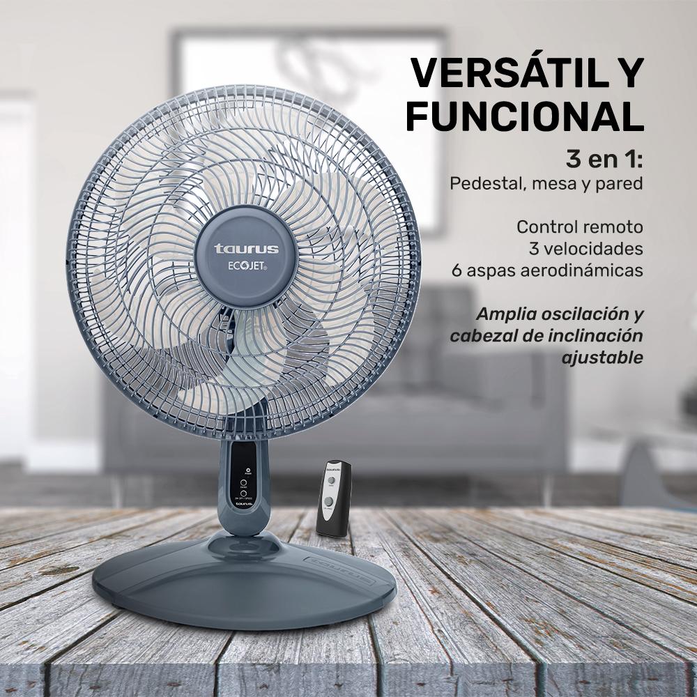 Foto 9 pulgar | Ventilador de Pedestal Taurus Gris