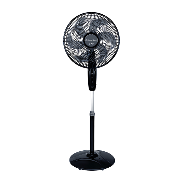 Ventilador De Pedestal Comfort Zone 16 Pulgadas Wifi Negro Czst160sbs-eu