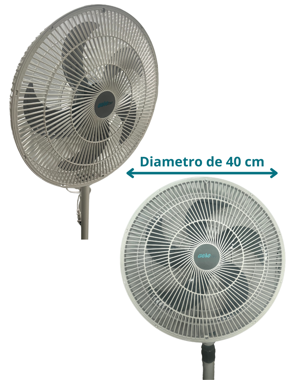 Foto 4 pulgar | Ventilador de Pedestal Aerotec 16 Pulgadas Blanco VM-16P 3 Velocidades