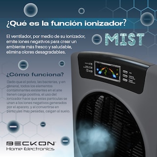 Foto 6 | Ventilador Humidificador Bv-16wwind Color Gris Rociador Nebulizador Brisa Fresca Agua 80cm Ionizador Purificador Ai
